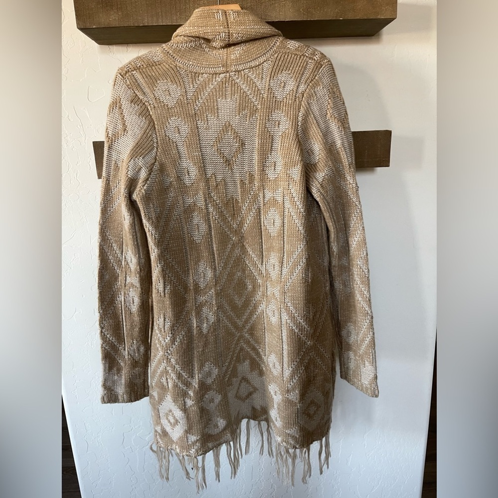 Mumu| Aztec Boho Print, Open Front Knit Cardiganl… - image 3